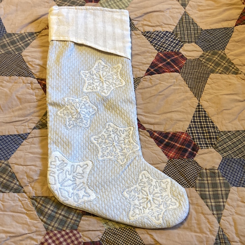 Snowflake Christmas Stocking NWT